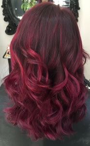 Balayage – deep red